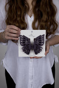 Claw Clip -- Jumbo Double Butterfly - Plum