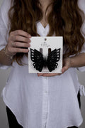 Claw Clip -- Small Double Butterfly - Black