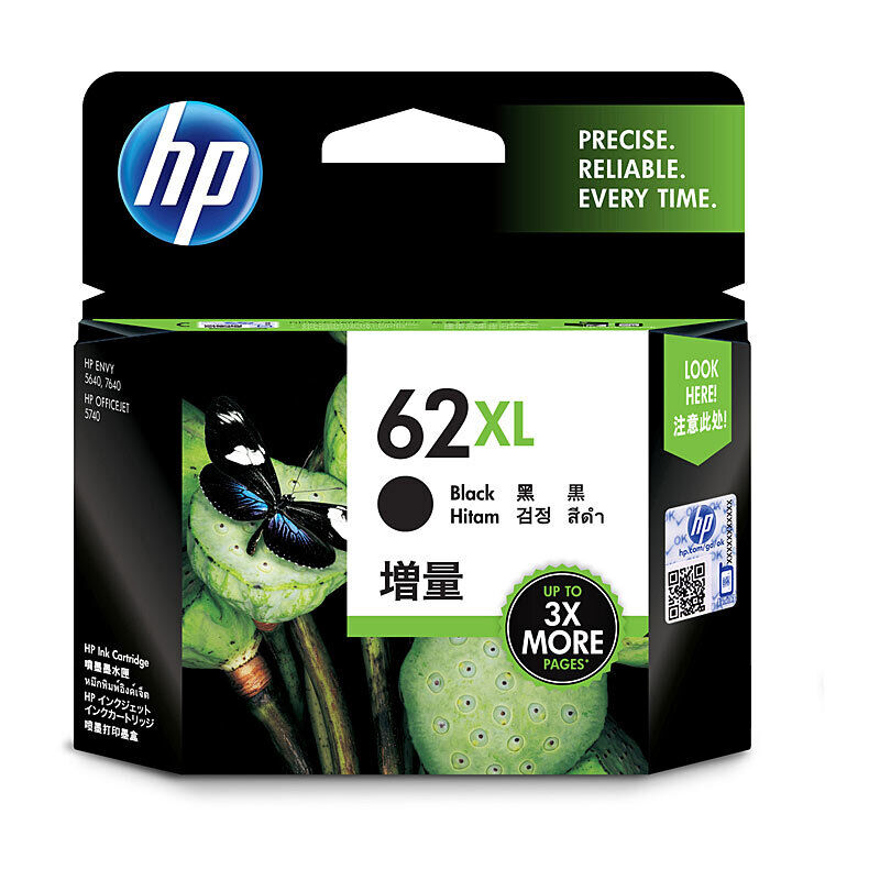 HP 62XL High Yield Black Ink Cartridge C2P05AA HI62BXL