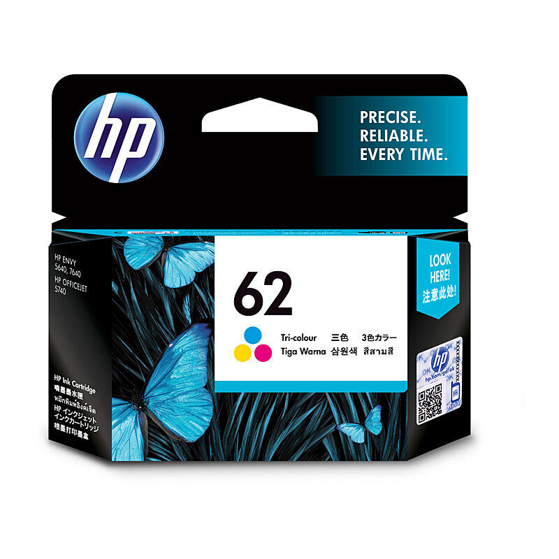 HP 62 Tri-Colour Ink Cartridge C2P06AA HI62C