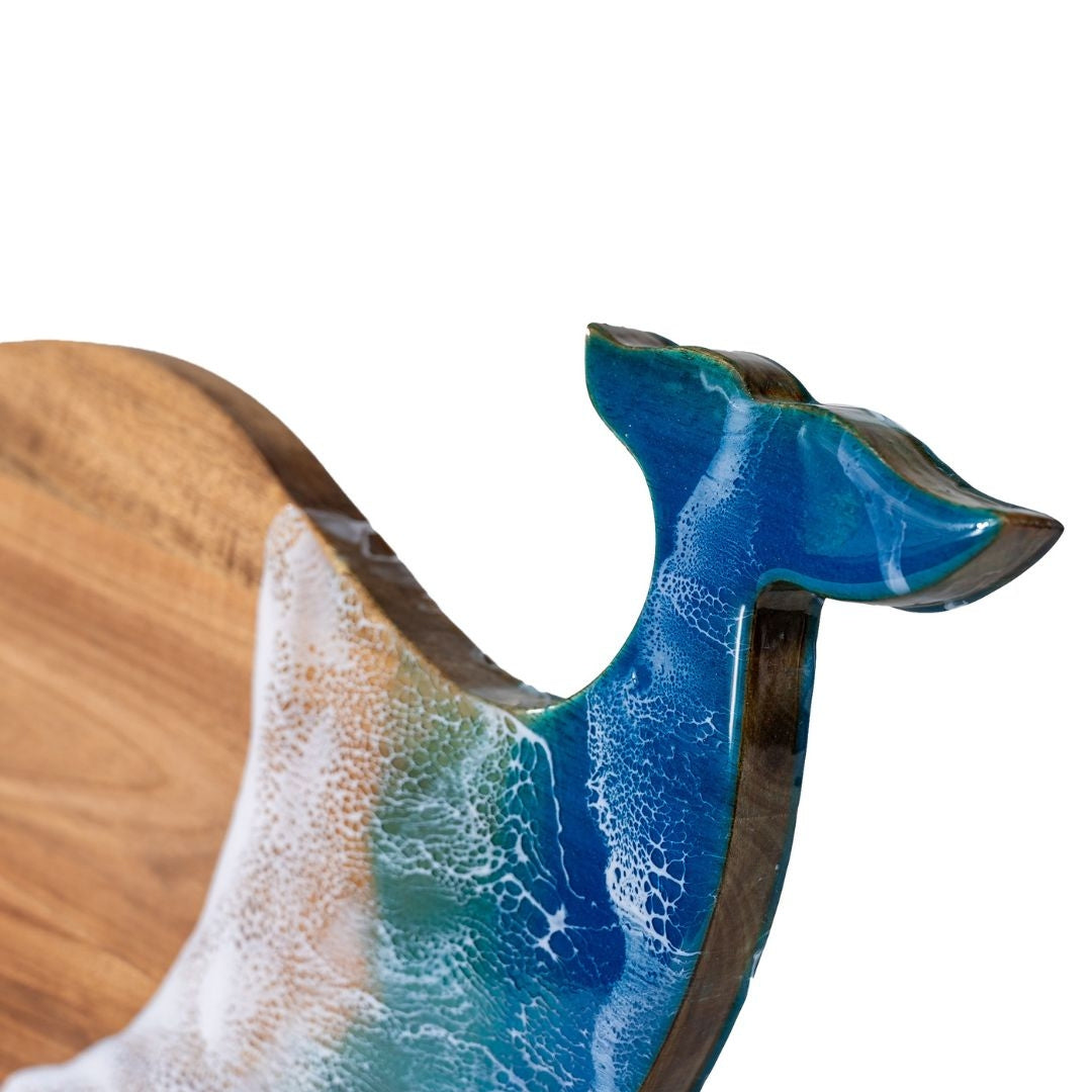 Whale Chopping Board – Acacia Wood Ocean Resin Art