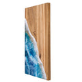 Ocean Resin Acacia Wood Chopping Board – Handmade Coastal Serving Board