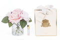 Herringbone Vase Perfumed Mixed Pink Roses