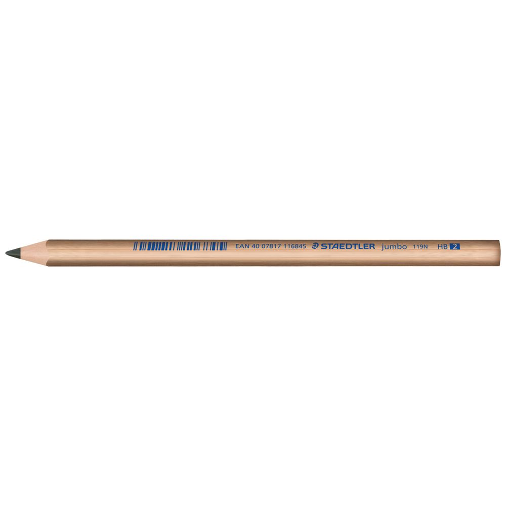 Staedtler Jumbo Natural Triangular HB Pencils (Box of 12)