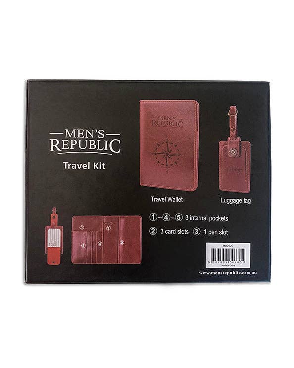 Men's Republic Travel Wallet & Luggage Tag Set