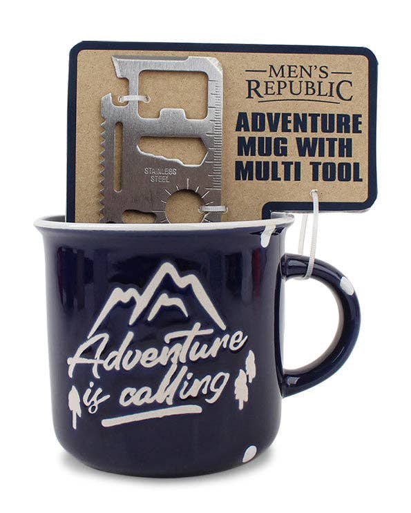 Men's Republic Adventure Mug Gift Set with Tool - Multi-Tool
