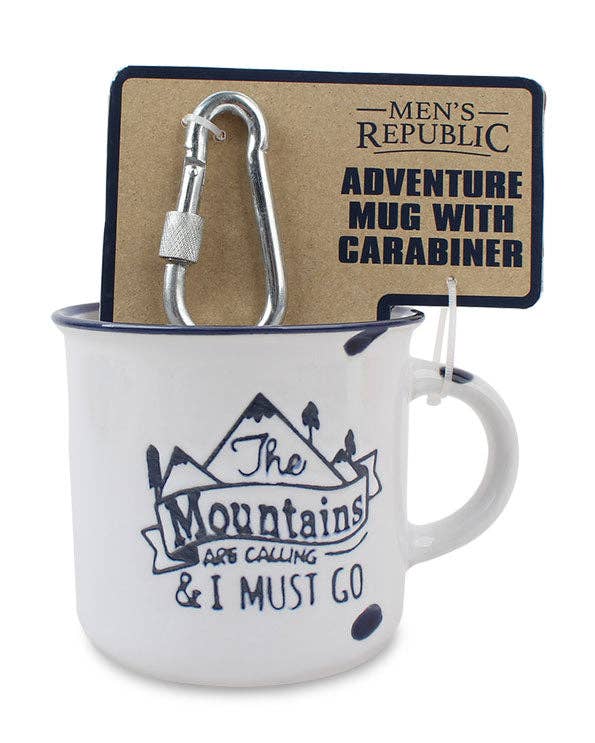 Men's Republic Adventure Mug Gift Set with Tool -  Carabiner